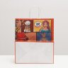 Подарочный крафтовый пакет Pop Art» - 32х19,5х37 см.