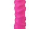 Ярко-розовый анальный стимулятор с мошонкой - 14 см.