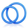 Набор из двух голубых силиконовых колец разного диаметра SILICONE COCK RING SET