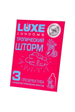 Презервативы с ароматом тропический фруктов  Тропический шторм  - 3 шт.