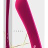 Розовый гибкий вибромассажер Ombra - 21,5 см.