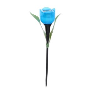 Садовый светильник на солнечной батарее «Тюльпан синий»