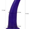 Фиолетовая гладкая изогнутая насадка-плаг - 13,3 см.