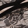 Черный эротический набор кружевного белья с бантиками