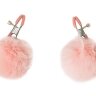 Зажимы на соски Angelic с розовыми меховыми шариками
