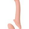 Телесный безремневой страпон Silicone Bendable Strap-On - size M