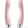 Нежно-розовый изогнутый вибратор Amy - 17 см.