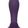Фиолетовый женский вибромассажер Kata с пультом ДУ - 12 см.