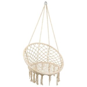 Бежевый плетёный гамак-кресло (60х80 см)