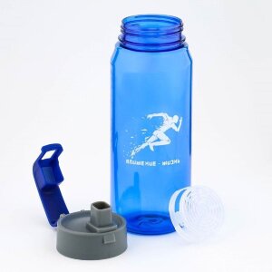 Синяя бутылка для воды «Заряд энергии»