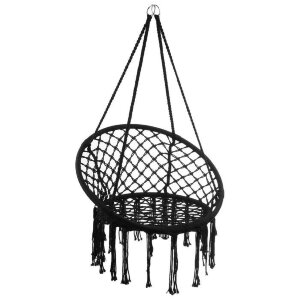 Черный плетёный гамак-кресло (60х80 см)