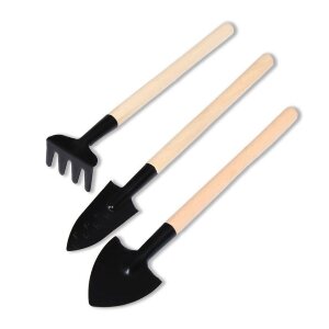 Набор садового инструмента: грабли и 2 лопатки