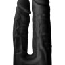Черный анально-вагинальный фаллоимитатор Double Penetrator - 19,5 см.