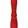 Красный тройной вибромассажер Anna - 20,5 см.