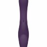 Фиолетовый безремневой вибрострапон Suki со стимулятором клитора - 22 см.