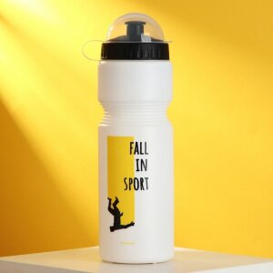 Белая бутылка для воды Fall In Sport (750 мл.)